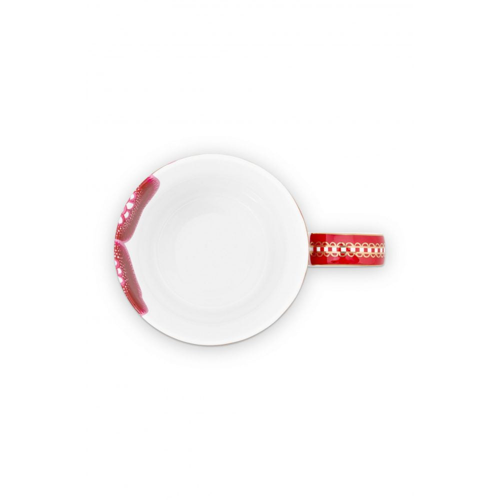 A TABLE Mug ALPHABET -& Rouge en porcelaine