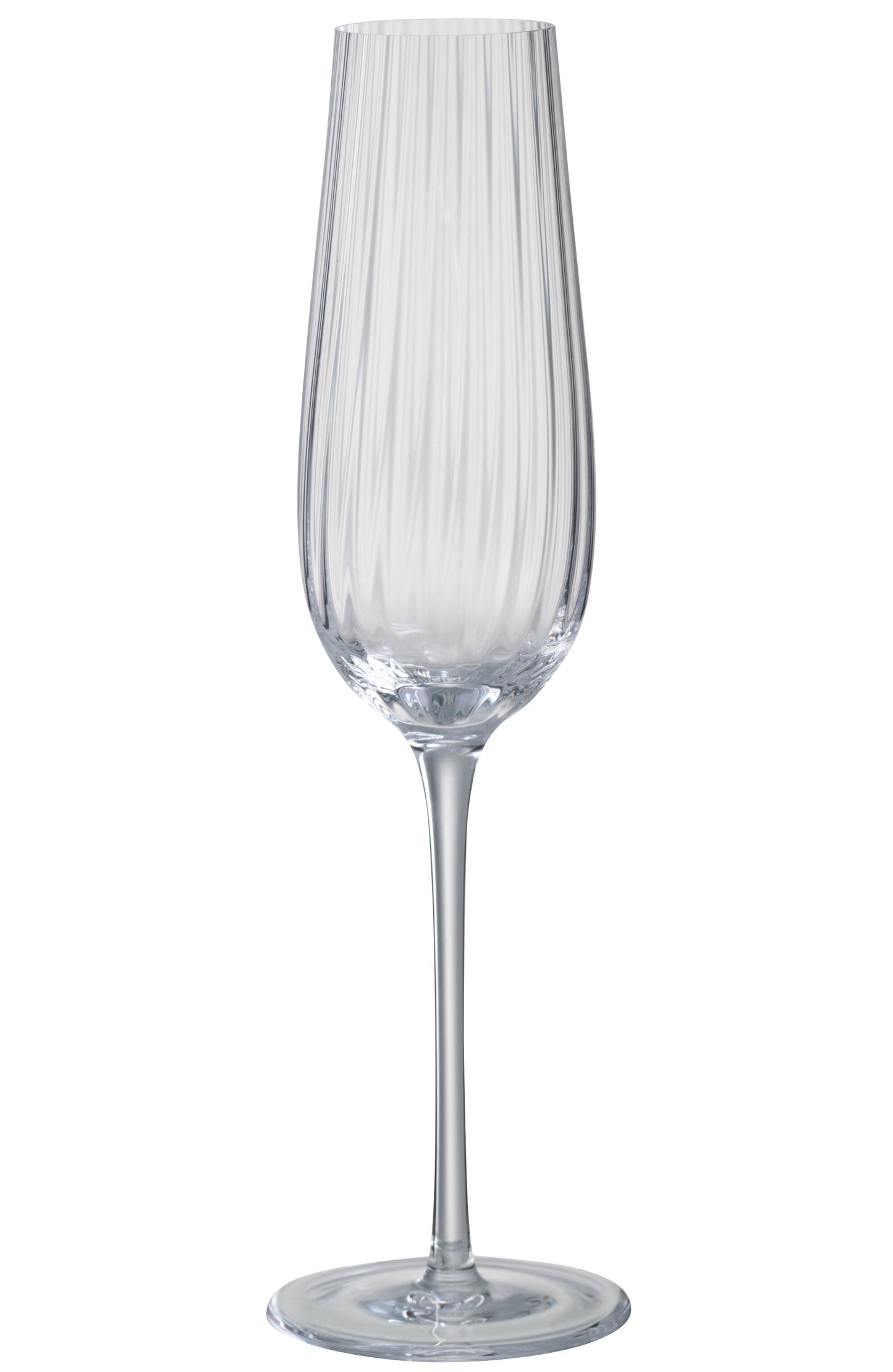 Set 6 Flûtes Champagne lignés verre transparent