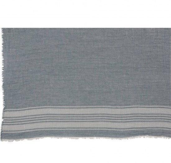 ACCESSOIRE Plaid bleu-blanc