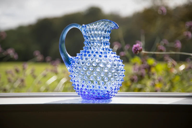 A TABLE Carafe cristal de Bohême bleu clair 2L
