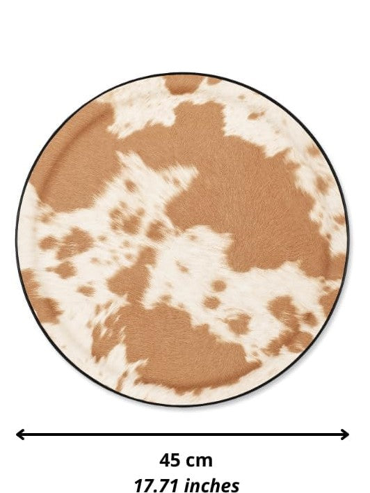 A TABLE Plateau de service LIMO Cow Brun