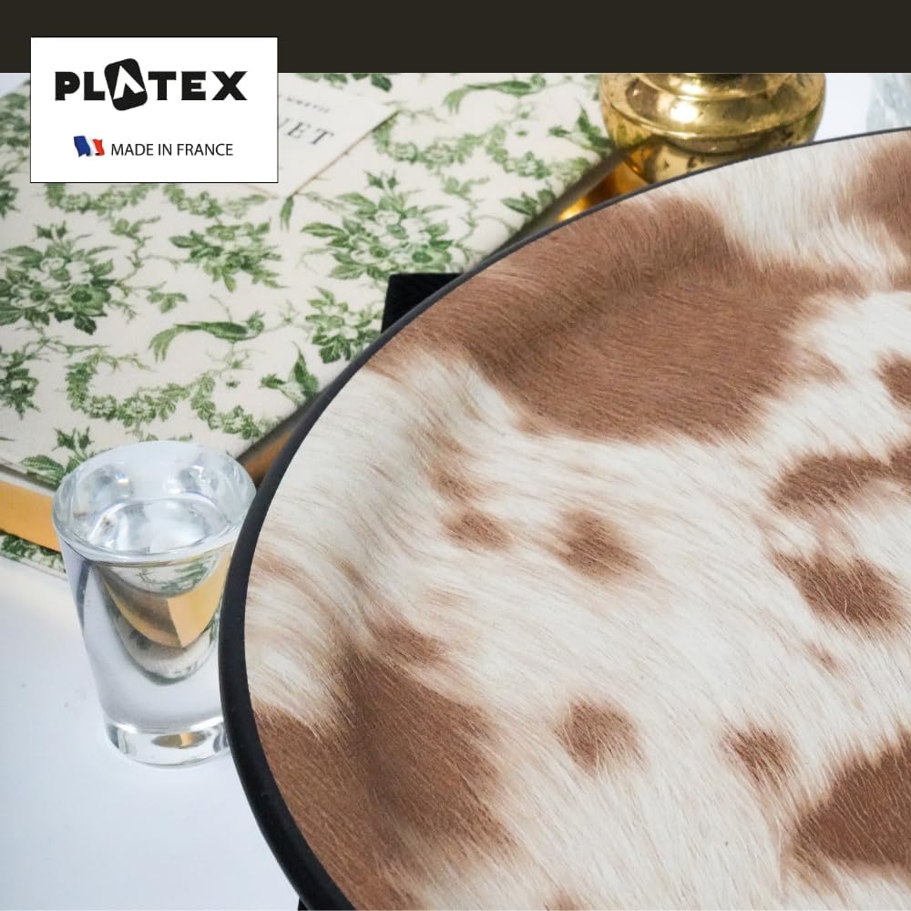 A TABLE Plateau de service LIMO Cow Brun