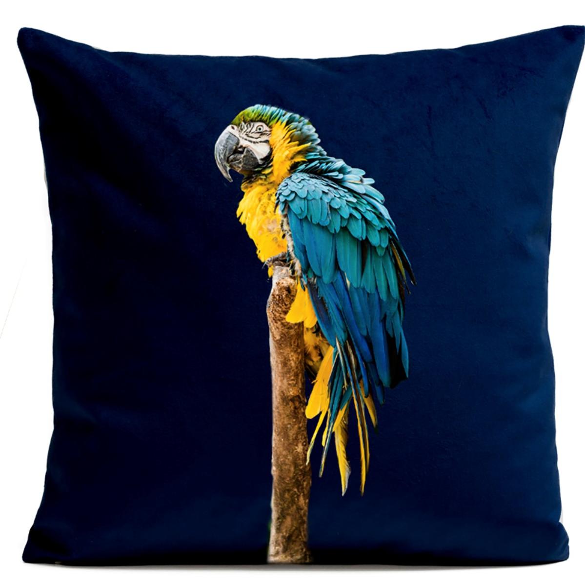 DECORATION Coussin Blue Parrot Bleu nuit 40x40