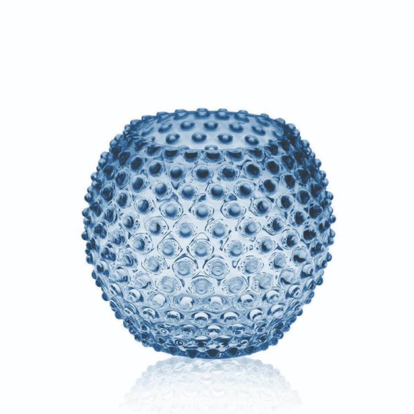DECORATION Vase à clous fumé bleu sous-couche en cristal de Bohême