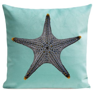 DECORATION Coussin Star Fish Bleu clair 40x40