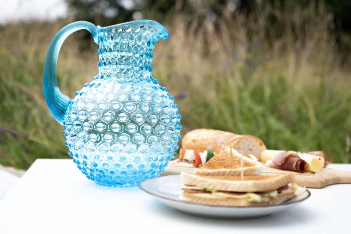 A TABLE Carafe cristal de Bohême Azur 2L