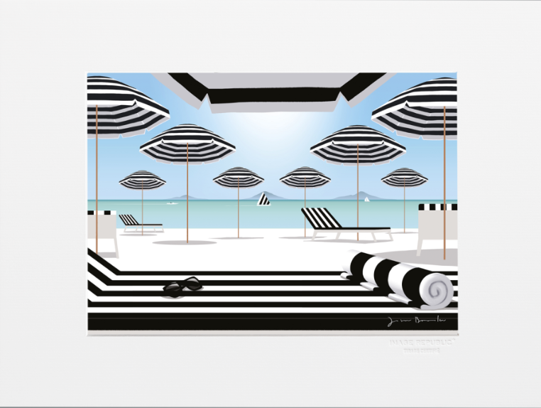 Illustration SUN UMBRELLAS JASON BROOKS 40X50