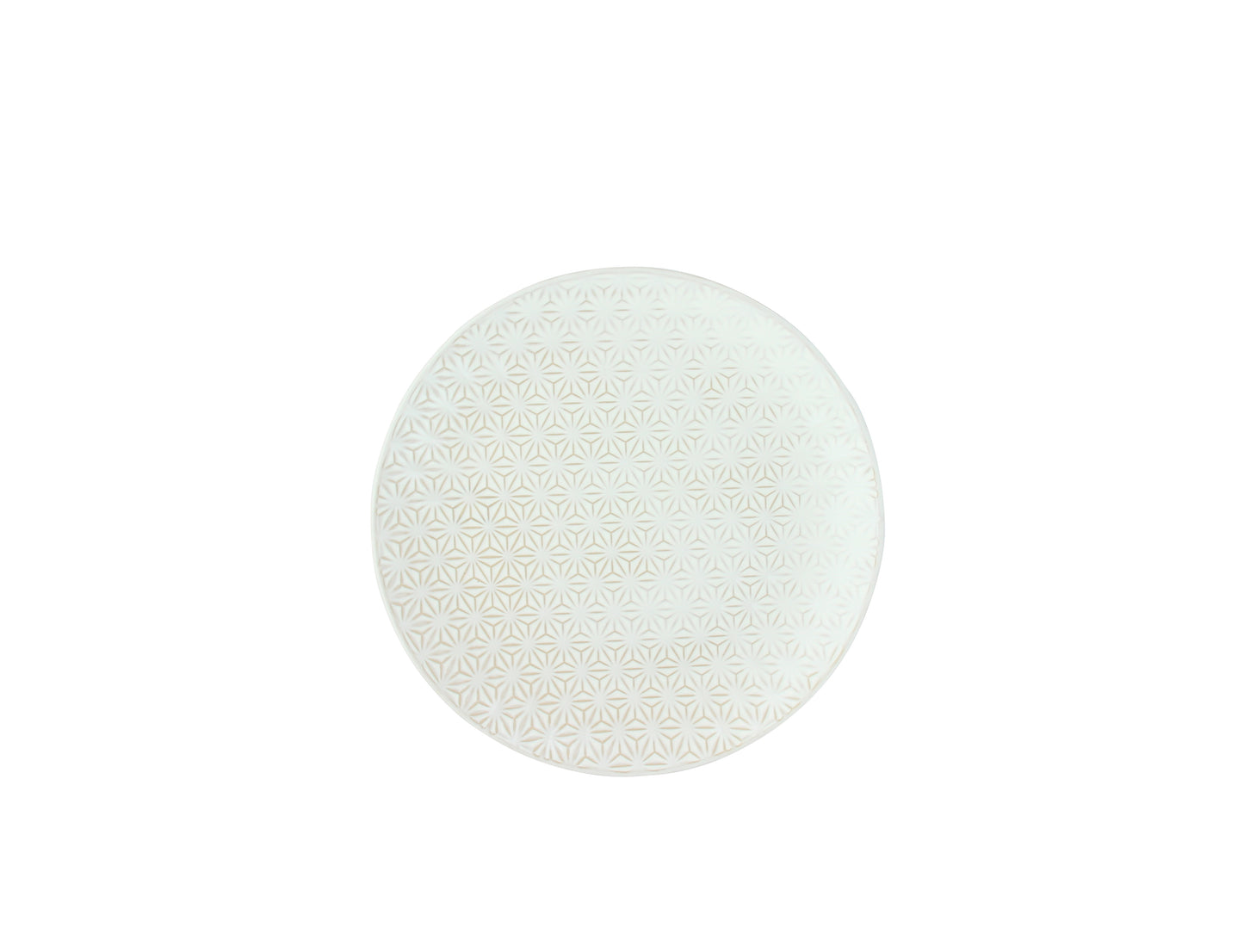 A TABLE Assiette plate Ivy Fleur Ivoire en grès