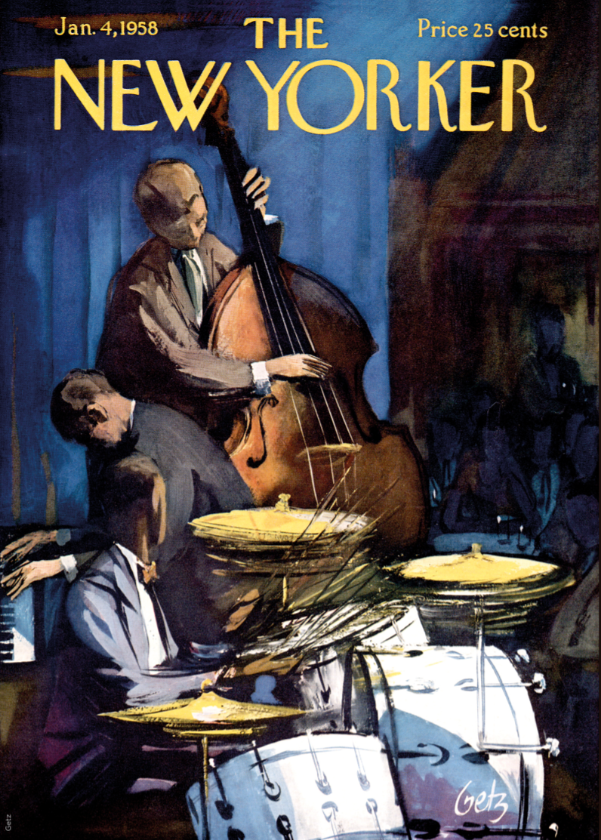 Illustration THE NEWYORKER GETZ 172 BAND PLAYING 40X50