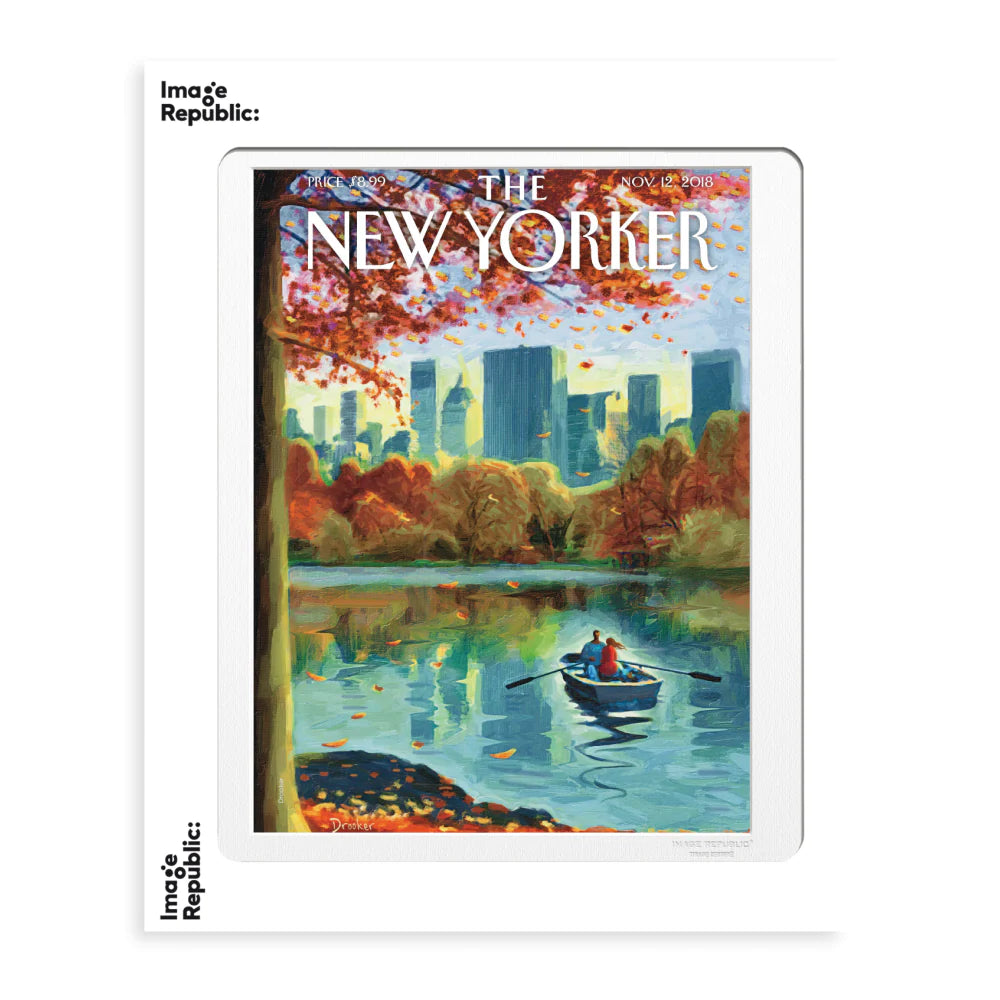 DECORATION Murale illustration THE NEWYORKER 170 ROW BOAT DROOKER 30X40
