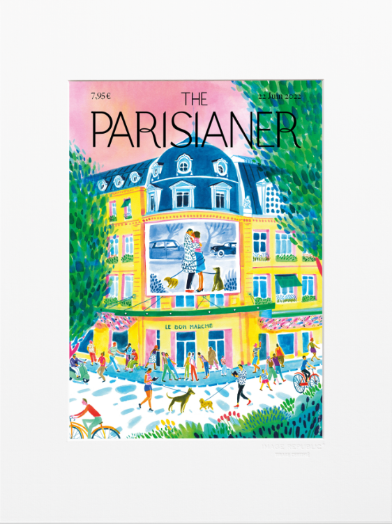 Illustration PARIS BUREN PALAIS ROYAL THE PARISIANER 30X40