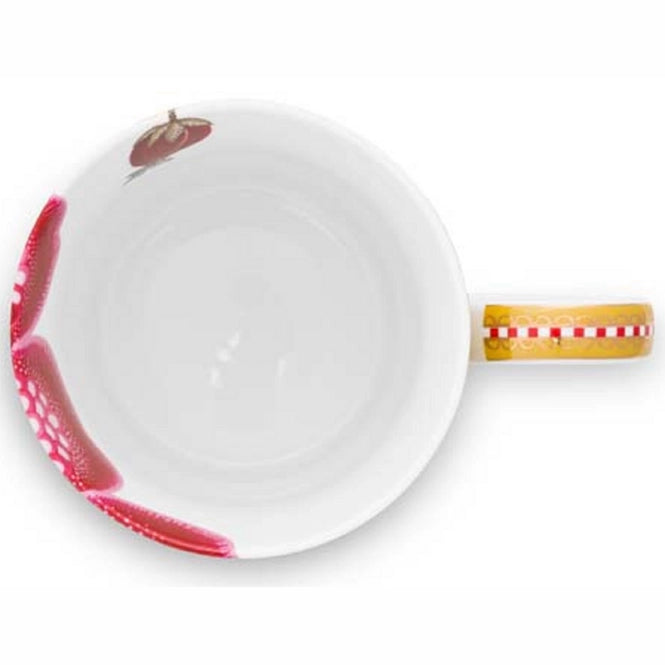 A TABLE Mug ALPHABET -X Jaune en porcelaine