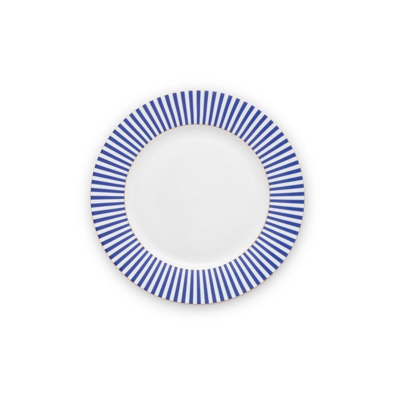 A TABLE Assiette plate ROYAL STRIPES en porcelaine 26.5cm