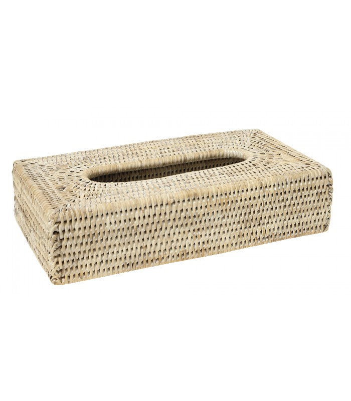 Distributeur de mouchoirs Cosette Blanc en rotin