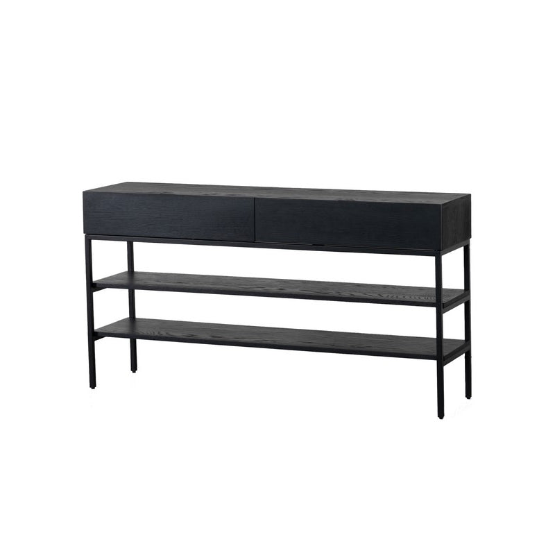 AMEUBLEMENT Console Dawson noir en Chêne/fer