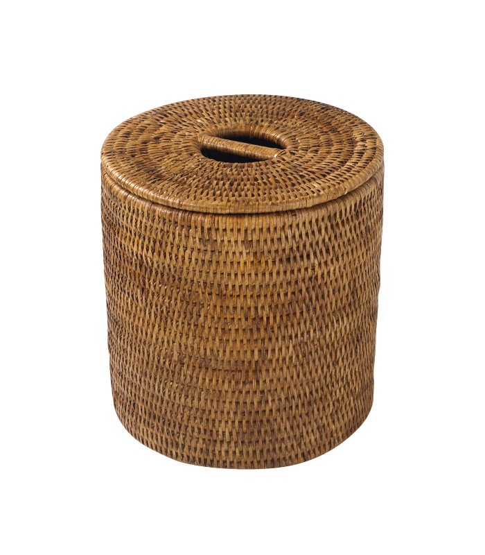 Corbeille salle de bain avec couvercle Lady rotin