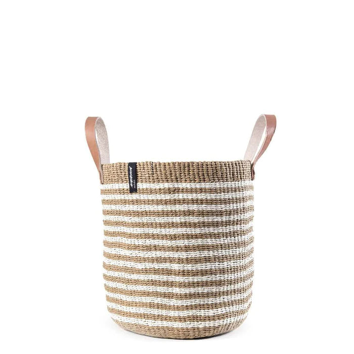 ACCESSOIRE Panier de marché Kiondo Anses courtes Multibandes Marron M