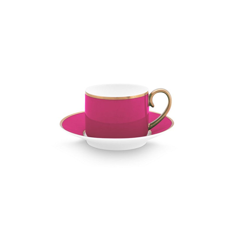 A TABLE Tasse café Rose/Or en porcelaine 120ml
