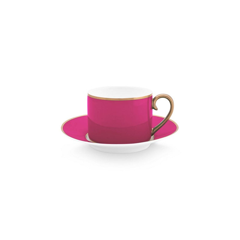 A TABLE Tasse thé Rose/Or en porcelaine 220ml