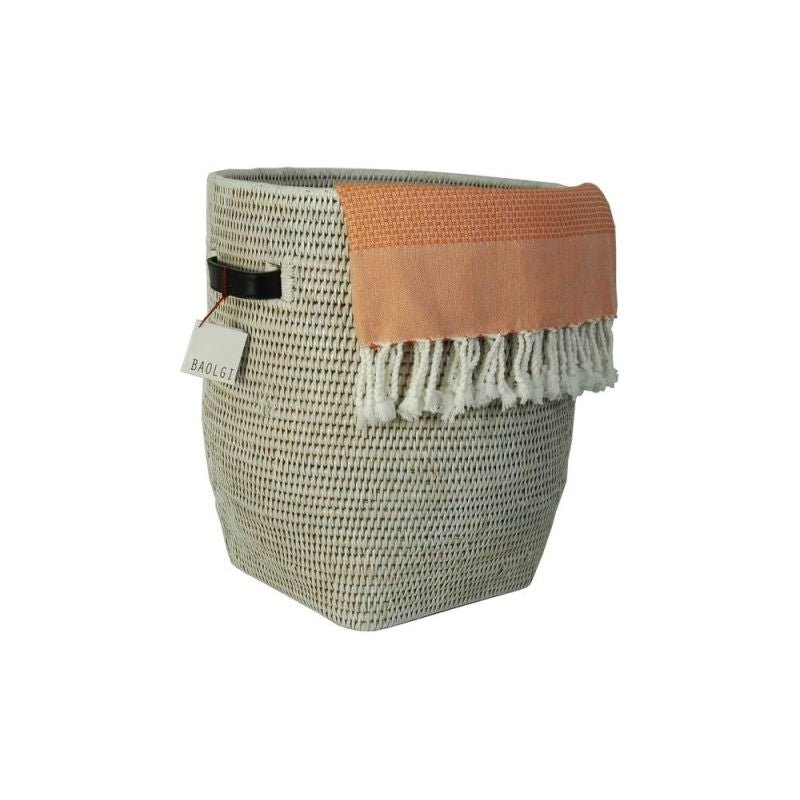 DECORATION Corbeille à linge Naturel rotin Haut
