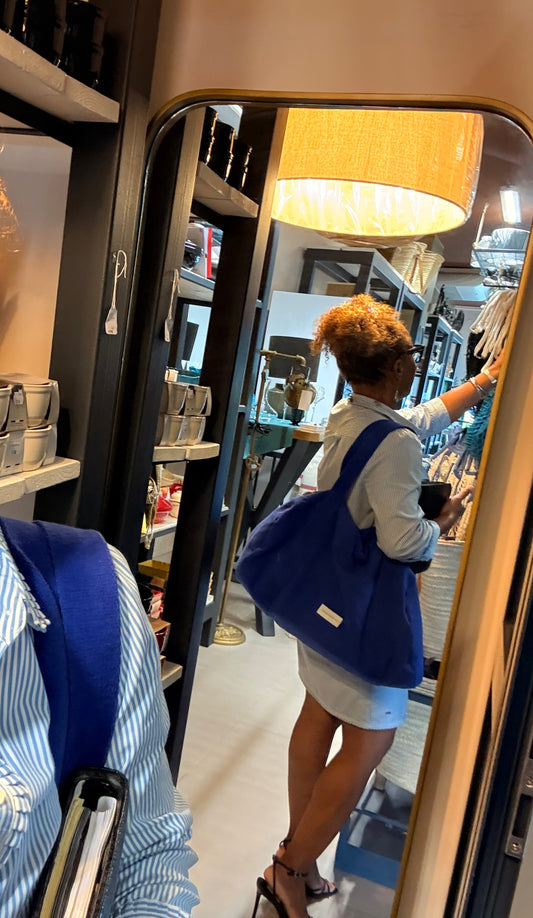 Sac bowling bio 50x30 Bleu outre-mer