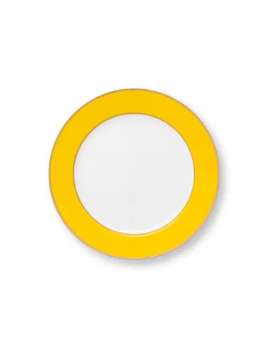 A TABLE Assiette dessert Pip Chique Or-Jaune 23cm en porcelaine