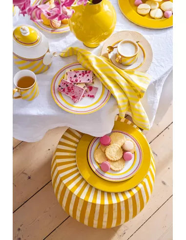 A TABLE Paire tasse café expresso Pip Chique Or-Jaune en porcelaine