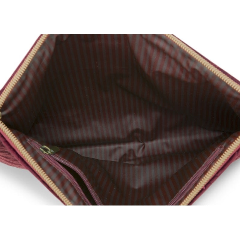 Pochette Velours Bordeau brodé