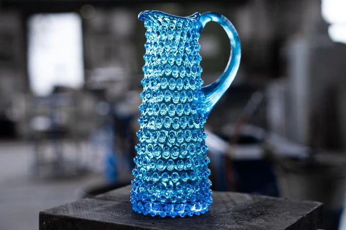 A TABLE Carafe Haute en cristal de Bohême Aquamarine 1L