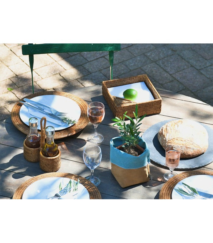 A TABLE Range serviettes convives Miel grand modèle en rotin