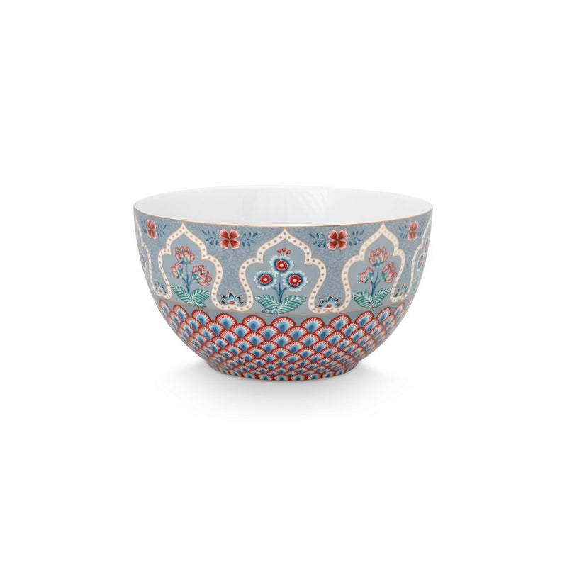 A TABLE Bol Flower Festival Scallop Déco Bleu-clair 18cm en porcelaine