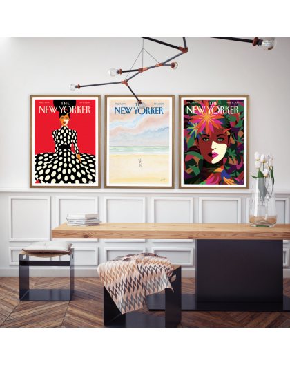 Illustration THE NEWYORKER 191 SWEEPING INTO THE FALL FAVRE 40X50