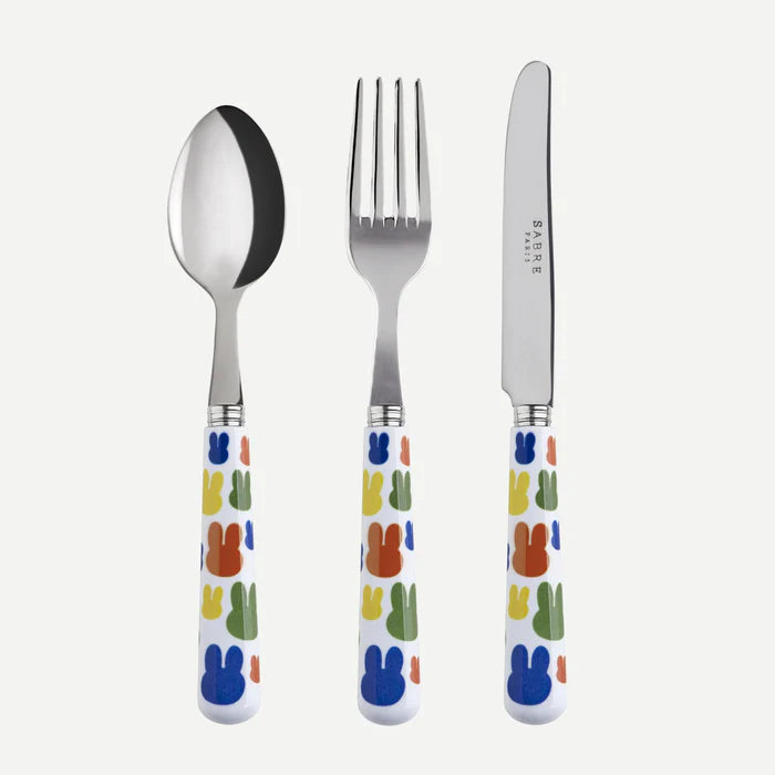 A TABLE Set enfant (Petite fourchette -Petit couteau -Cuillère à dessert) MULTICOLORE
