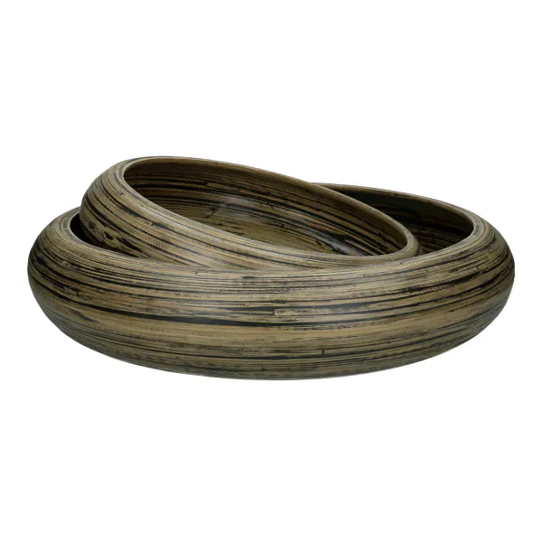 DECORATION Set 2 récipients en bambou