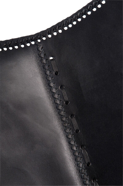 AMEUBLEMENT Chaise Lounge cuir-métal noir