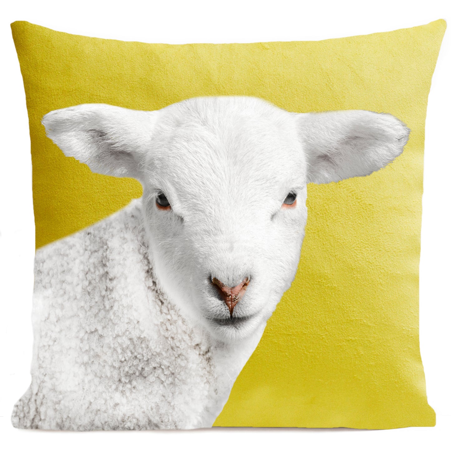 DECORATION Coussin Wooly Jaune vif 40x40