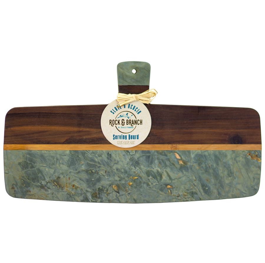 EN CUISINE Planche de service BISTROT Acacia/ardoise/bambou