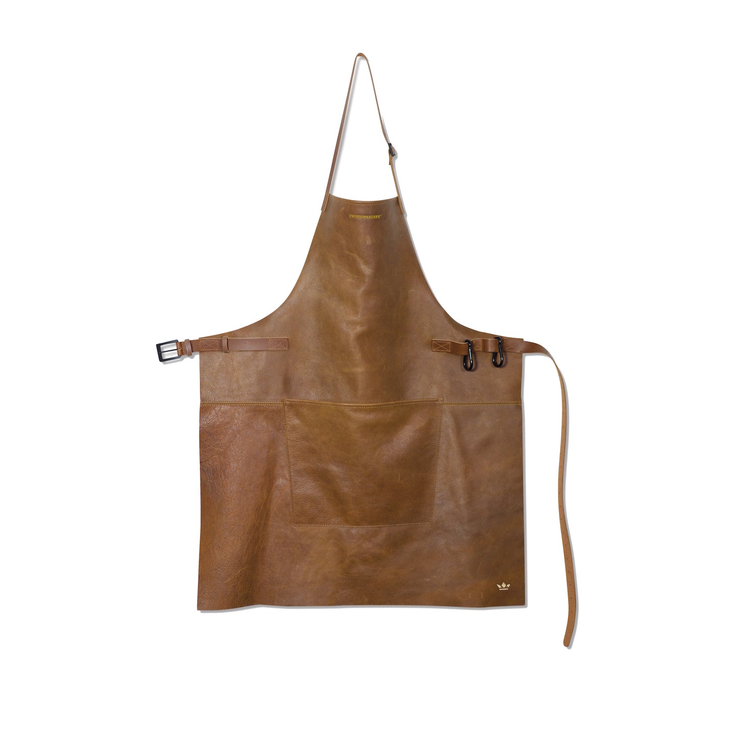 EN CUISINE Tablier en cuir brossé vintage Camel