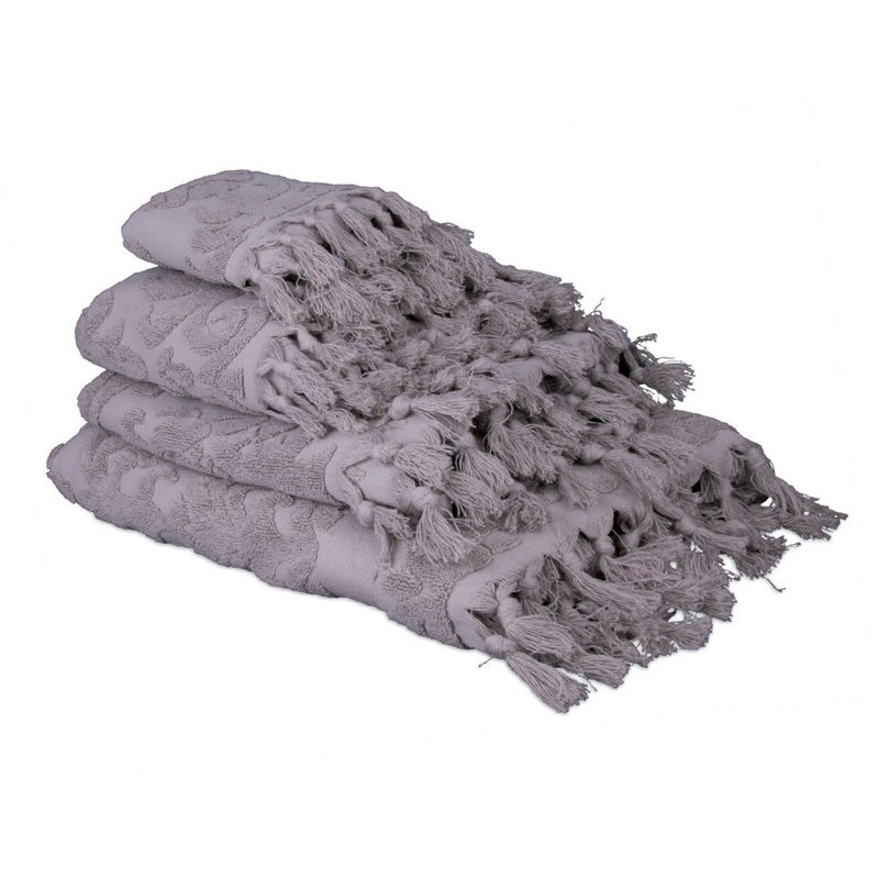 SALLE DE BAIN Serviette HAMMAM Gris L en coton