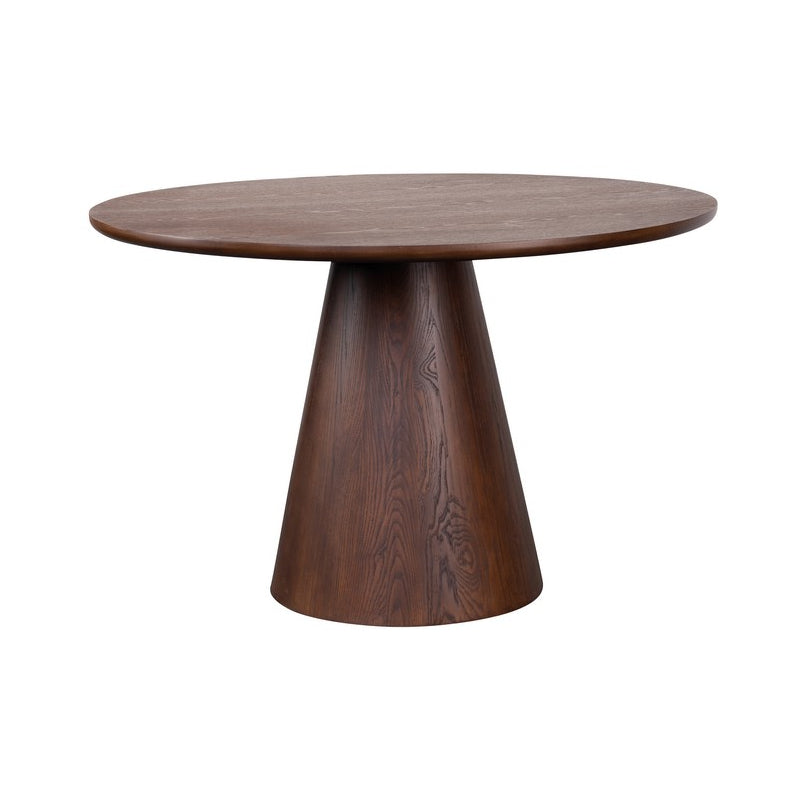 AMEUBLEMENT Table à diner ronde OHIO Marron en Frêne
