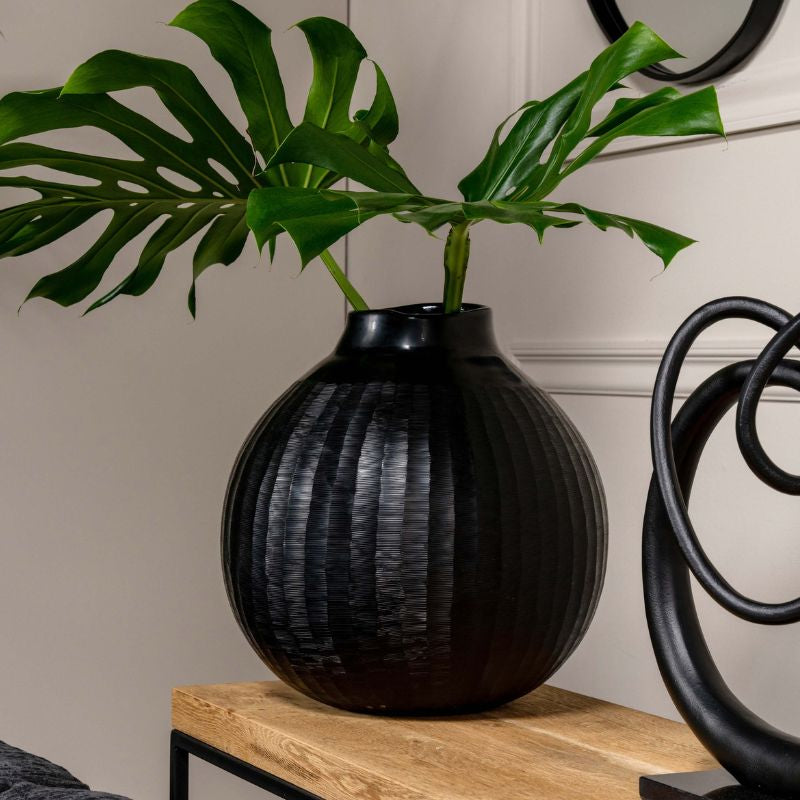 DECORATION Vase Noël Noir