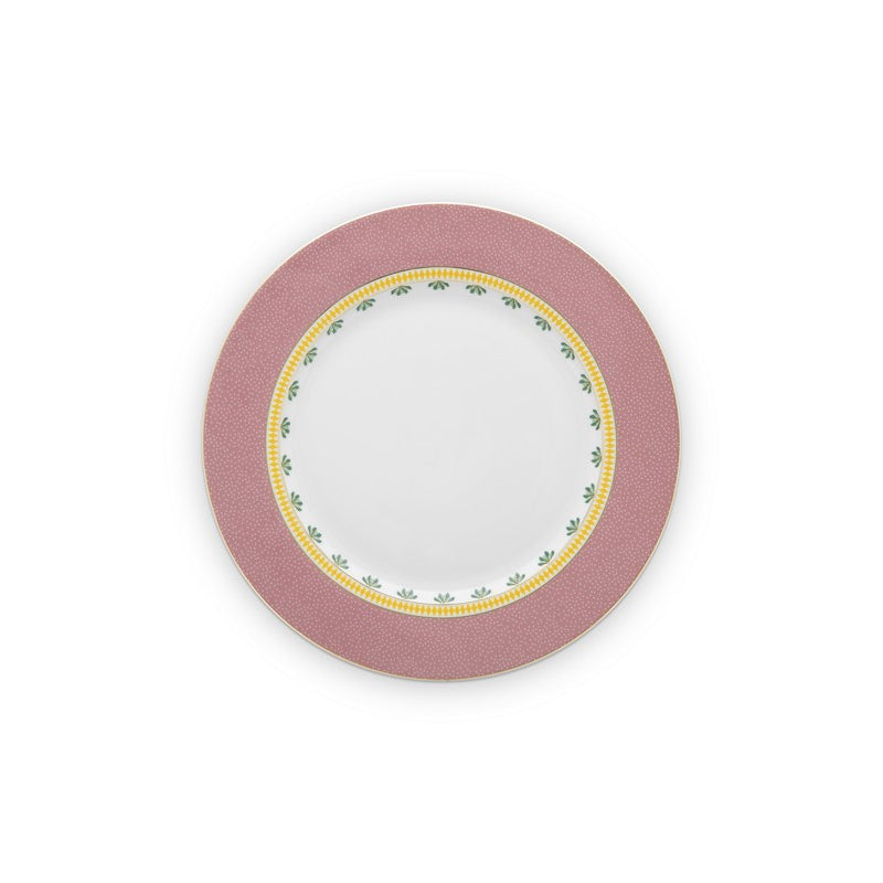 A TABLE Assiette plate LA MAJORELLE Rose en porcelaine