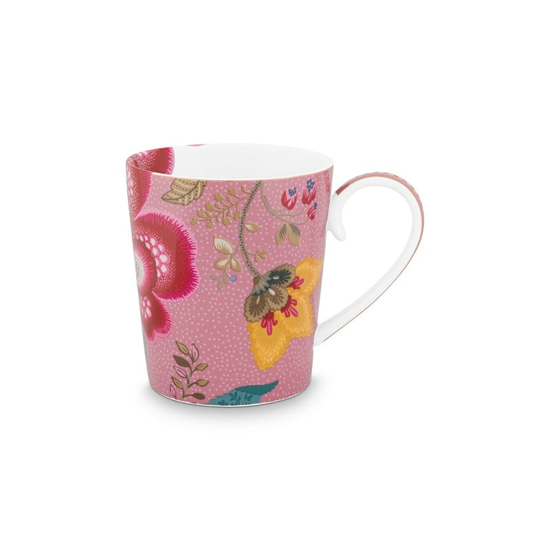 A TABLE Mug ALPHABET -A Rose en porcelaine