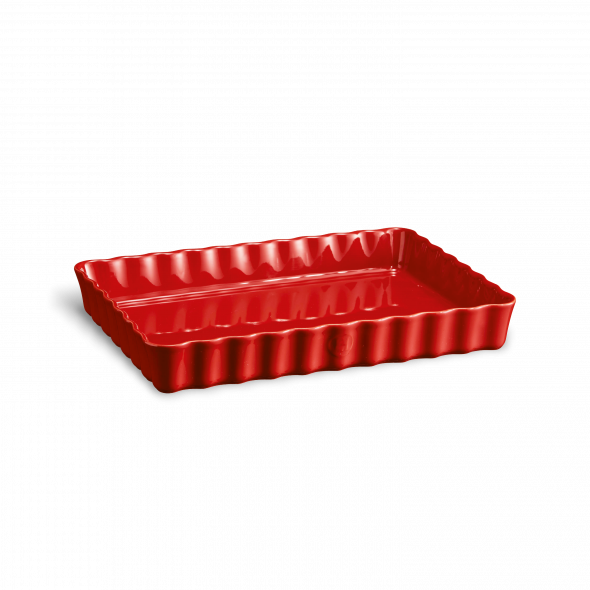 AU FOUR Tourtière rectangulaire Grand Cru Rouge en céramique