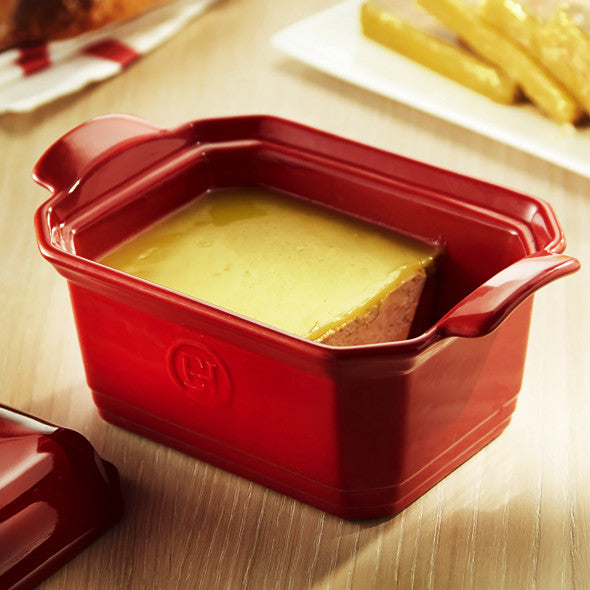 AU FOUR Terrine à foie gras 0.6L avec presse Grand Cru Rrouge en céramique