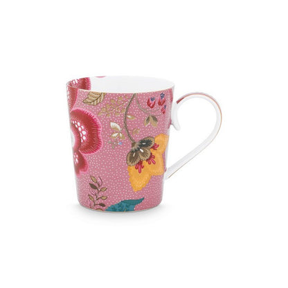 A TABLE Mug ALPHABET -M Rose en porcelaine