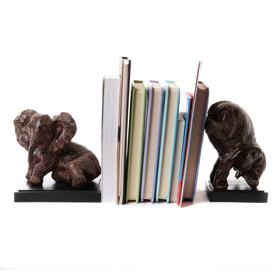 Décoration Serre livre éléphant Rusty en résine