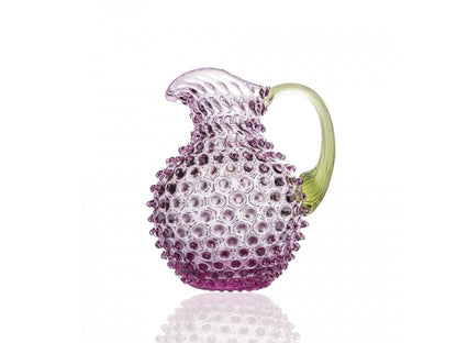 Carafe cristal de Bohême PARIS ALICE LILAS ANSE OLIVE  2L
