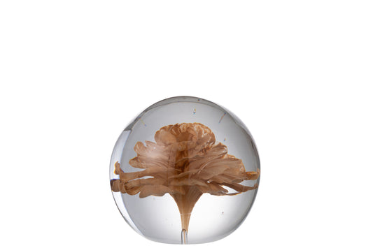 DECORATION Presse-papier fleur Beige