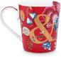 A TABLE Mug ALPHABET -& Rouge en porcelaine